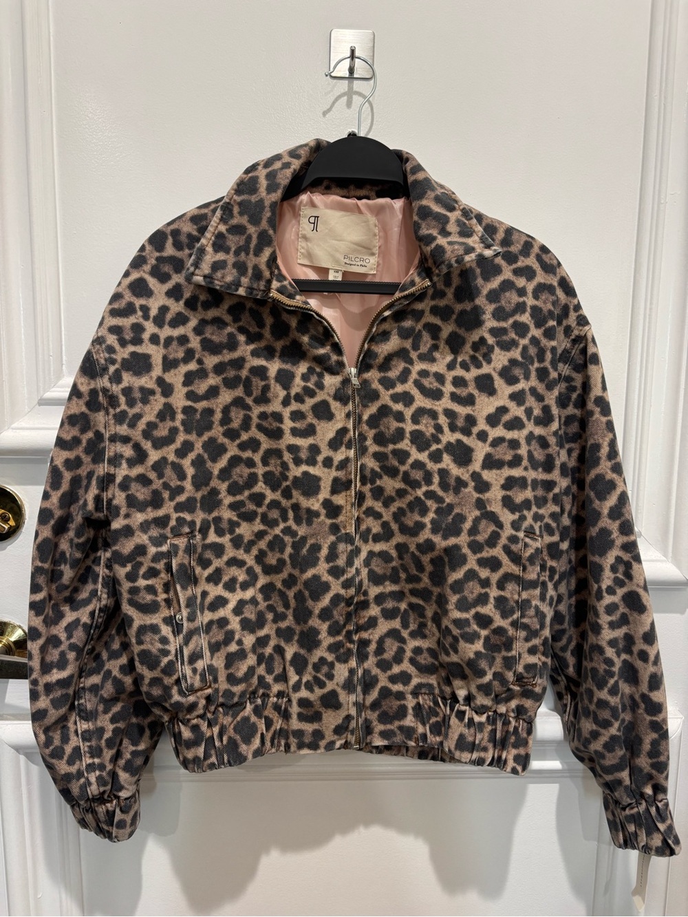 Pilcro by Anthropologie Leopard Bomber Jacket